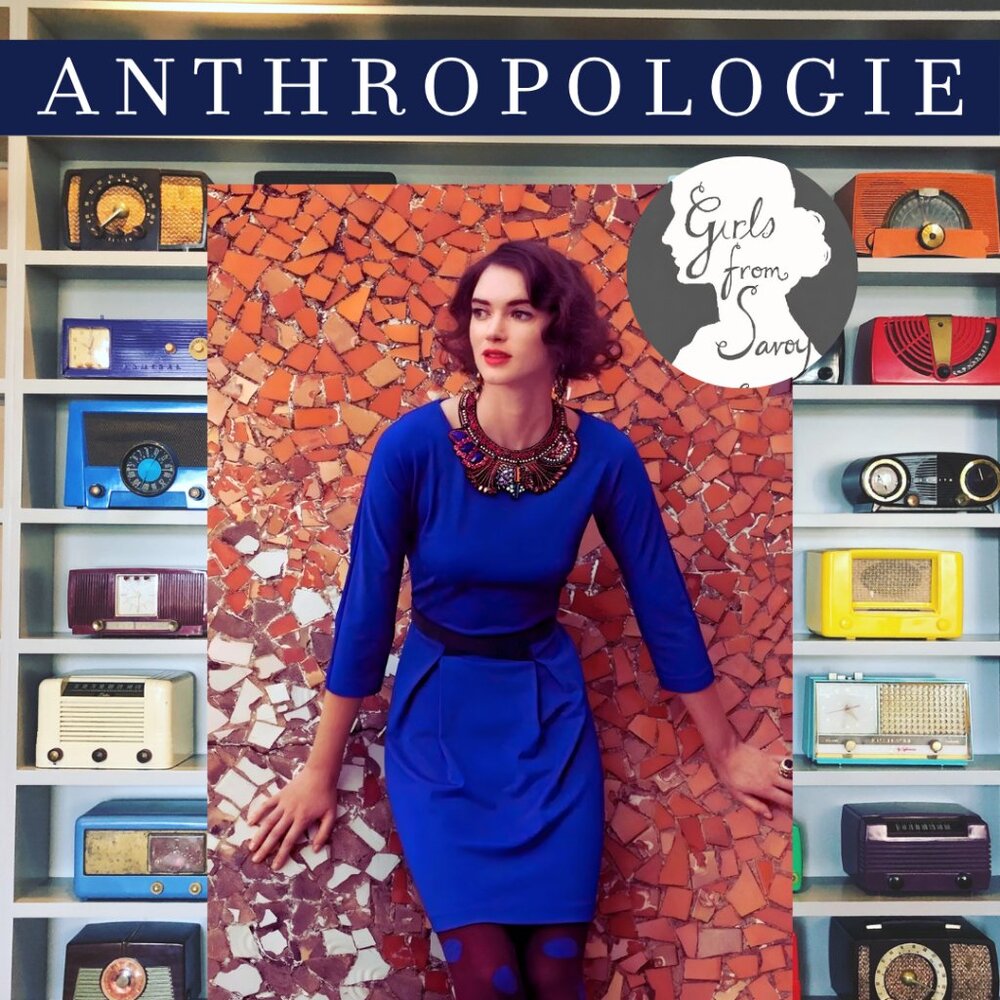 Anthropologie Girls From Savoy Royal Blue Belted Dress (size S)